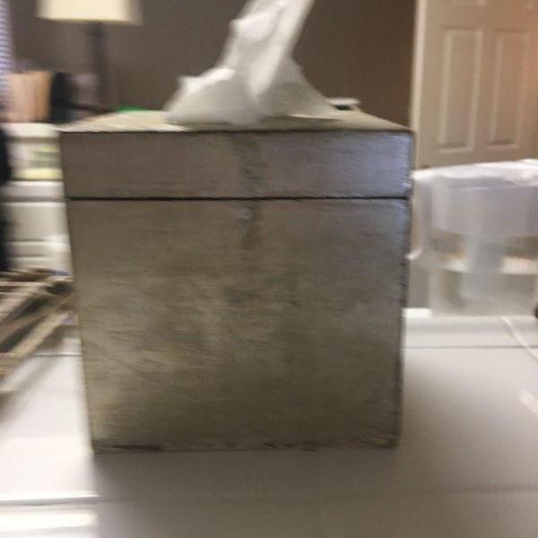 Photo of Silver Painted Tissue Box