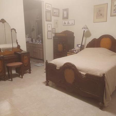 Photo of Vintage Vanity, Dresser And Full Bed With Box Spring And Serta Mattress