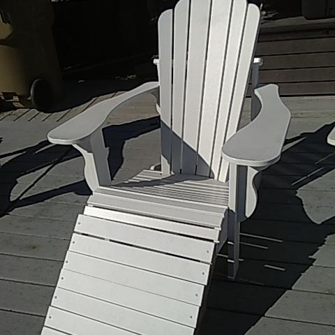 Photo of Adirondack Chairs with Ottoman Foot Rest 