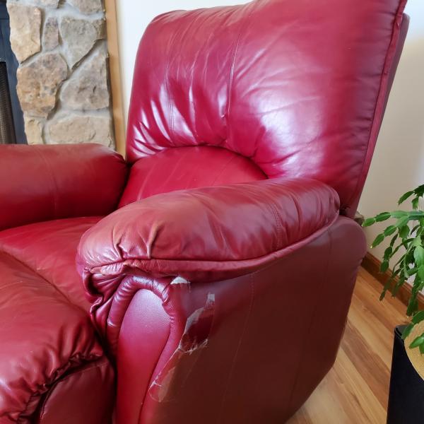 Photo of Red Leather Recliner
