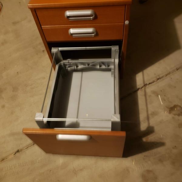 Photo of Three drawer desk storage unit on wheels