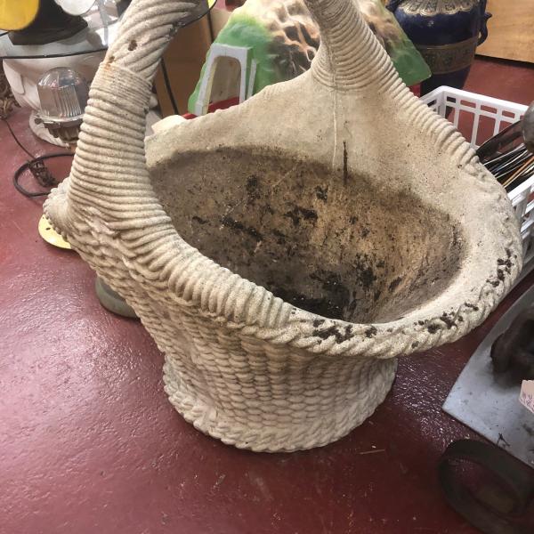 Photo of Cement Basket Planter Massive Beautiful Spring Easter Beautiful