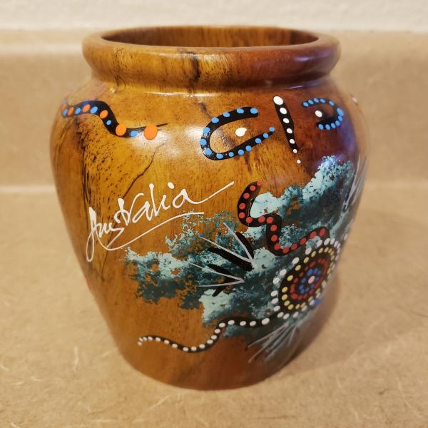 Photo of Australia Outback Collection Hand-Painted Wooden Vase 