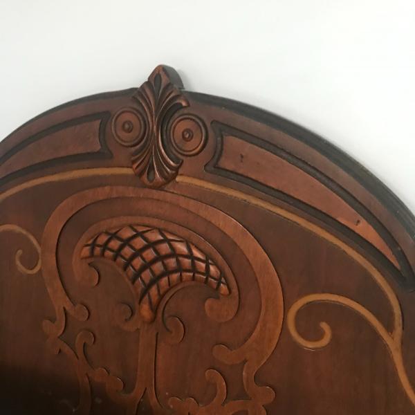 Photo of Full size antique wood headboard 