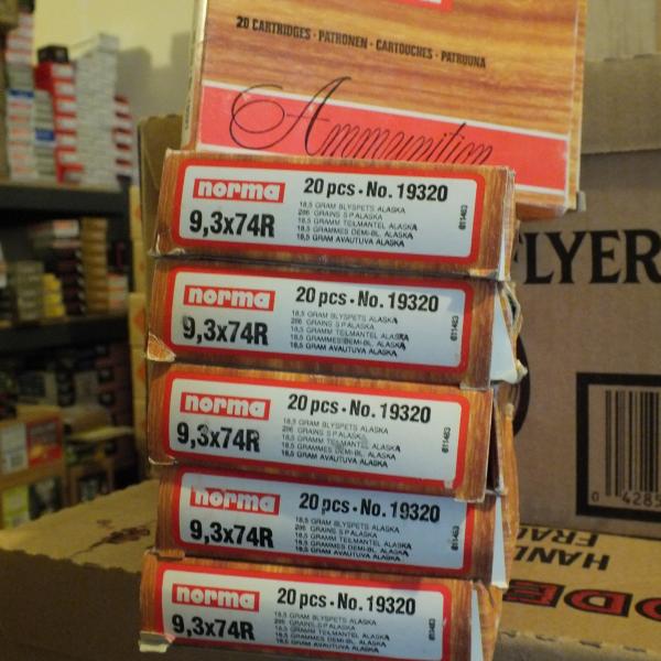 Photo of 9.3 x 74R  large game ammo