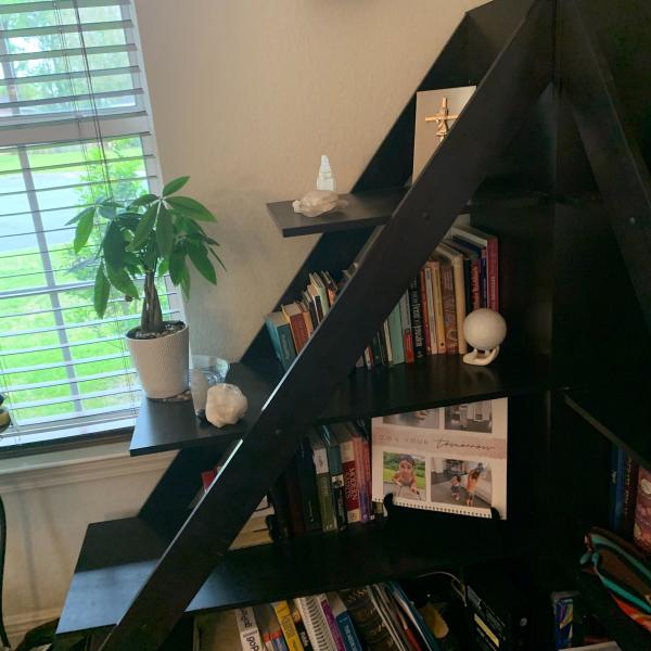Photo of Bookshelves triangle shape