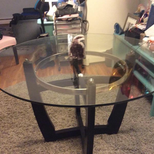 Photo of Heavy glass dining table
