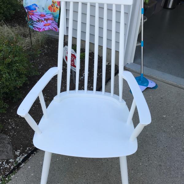 Photo of Comfy white woodchair
