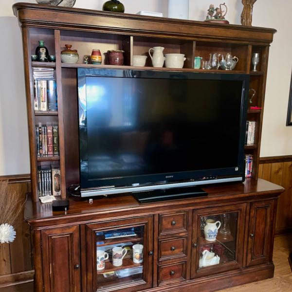 Photo of PRICE REDUCED!! Beautiful Wood Entertainment Center