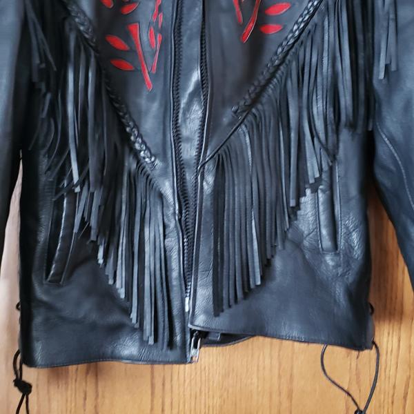Photo of Womens leather biker jacket