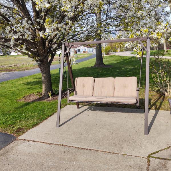 Photo of Aluminum swing with new cushions