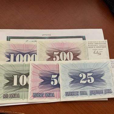 Photo of Bosnia 5 banconote nuove mnh 1992
