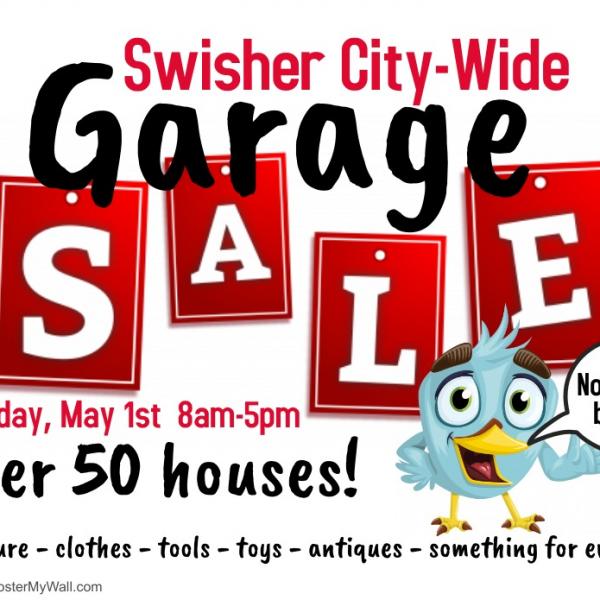 Photo of Swisher City-Wide Garage Sale      Saturday, May 1st     8am-5pm