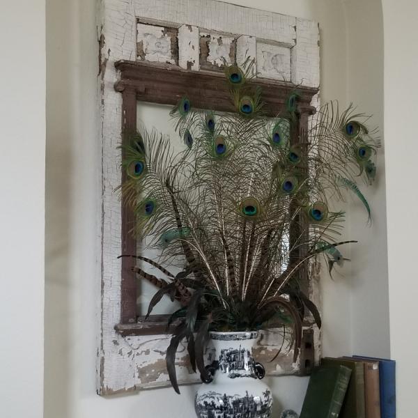 Photo of Peacock and Pheasant Feather Custom Arrangement 