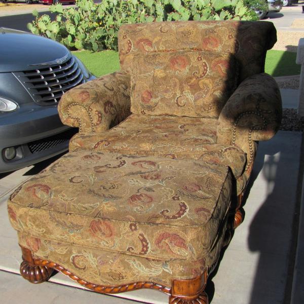 Photo of Couch, Oversized chair with ottoman