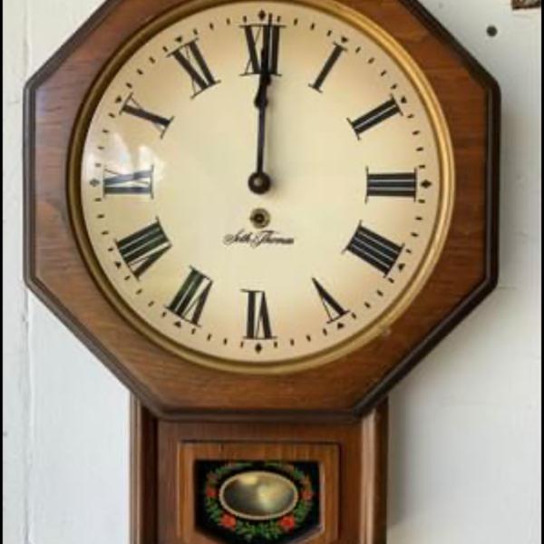 Photo of Antique Seth Thomas School house Clock  Works great! 