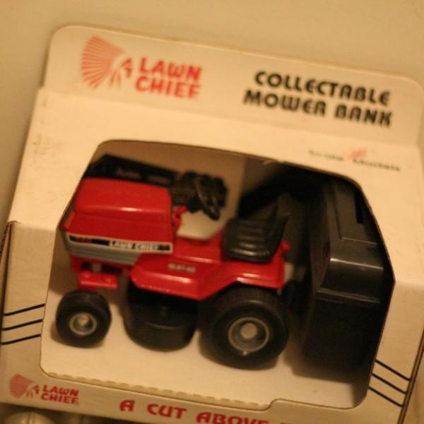 Photo of Lawn Chief Collectible Mower Bank in Box, 1/16 Scale, Diecast Metal, USA-READ AD