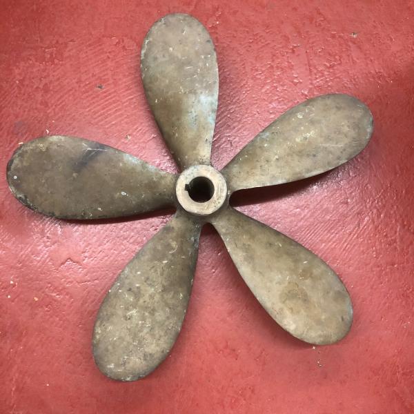 Photo of Nautical Antique 5 Blade Bronze Propeller Beautiful Large and Rare