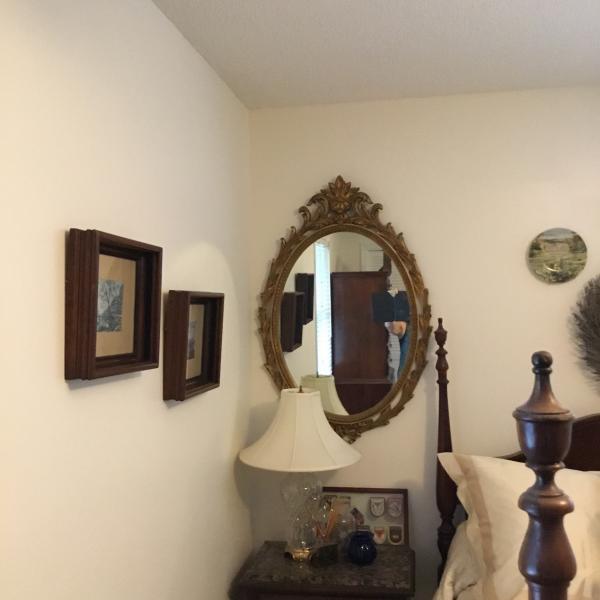 Photo of Gold Oval Mirror 