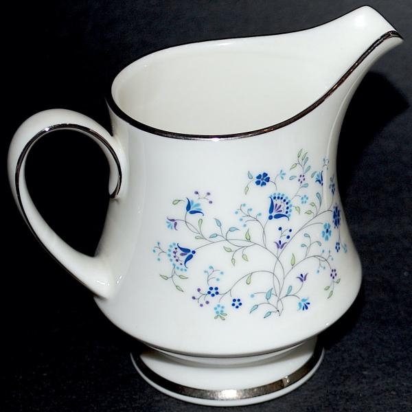 Photo of Noritake China Serene Garden Sugar Bowl Creamer & 2 Cups Blue Floral 7164