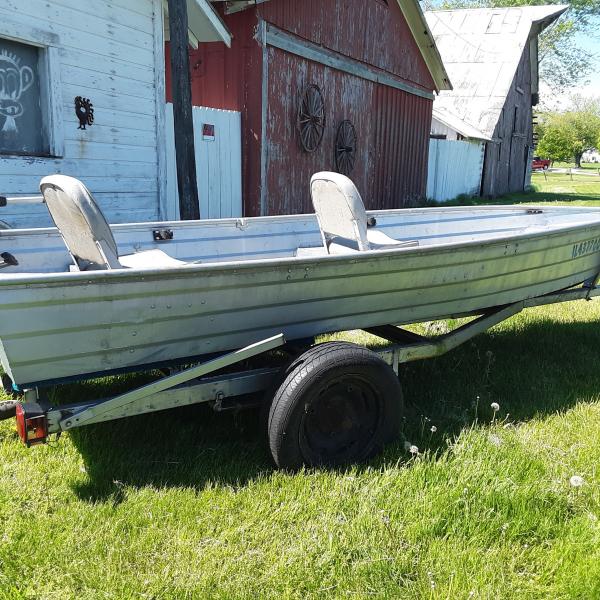 Photo of Fishing boat with trailer and trolling motor