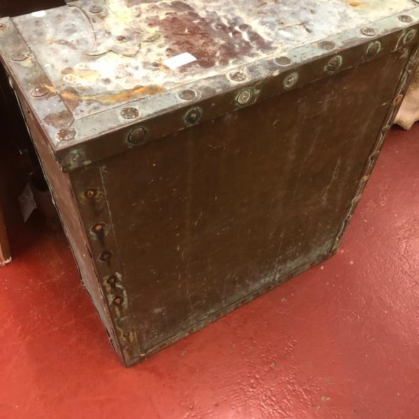 Photo of Antique Copper Large Ice Box Sea Chest Storage Bin
