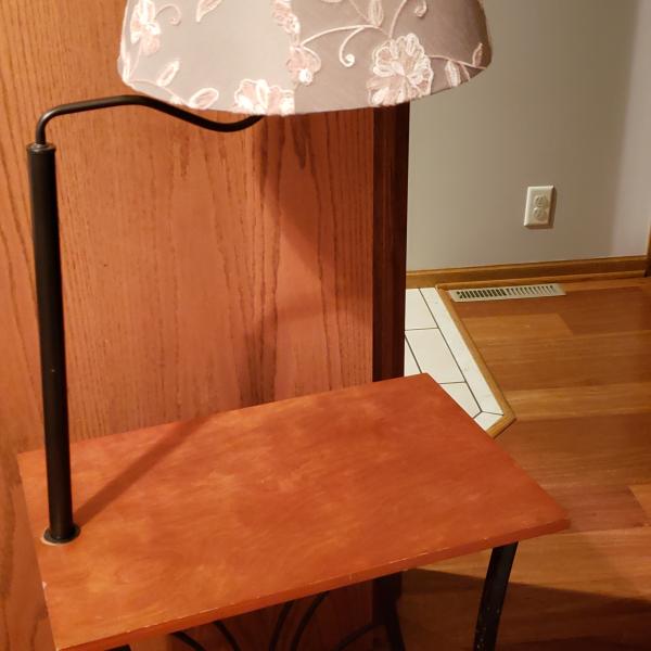 Photo of side table with lamp