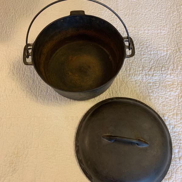 Photo of Vintage Cast Iron Dutch Oven with Lid