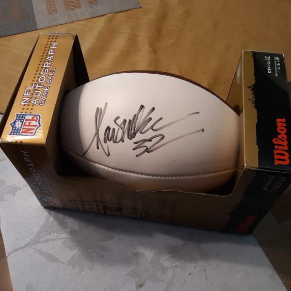 Photo of Marcus Allen Signed Football