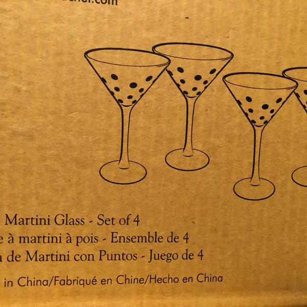 Photo of DOTS Pampered Chef Martini Glasses (retired)