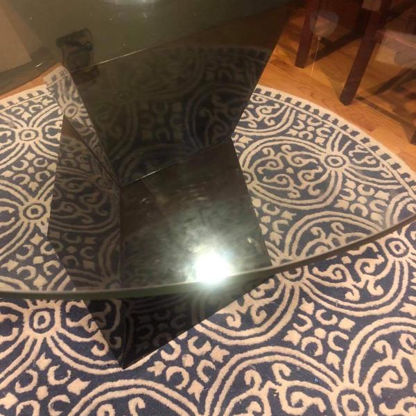 Photo of Round Glass Table w/4 Chairs $200 OBO