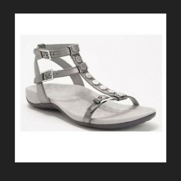 Photo of VIONIC SILVER/GRAY GLADIATOR TYPE SANDALS 50$