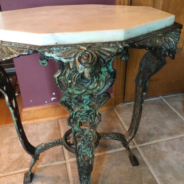 Photo of Iron and marble table