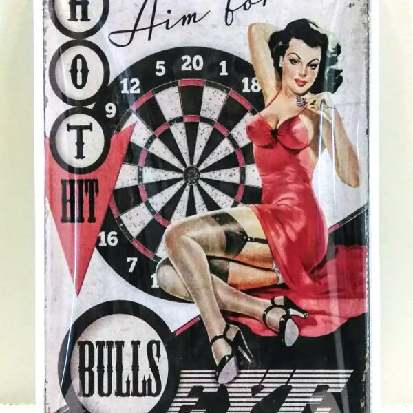 Photo of Vintage Style 🎯 Bullseye 🎯 Pin-Up Girl Wall Sign *NEW*