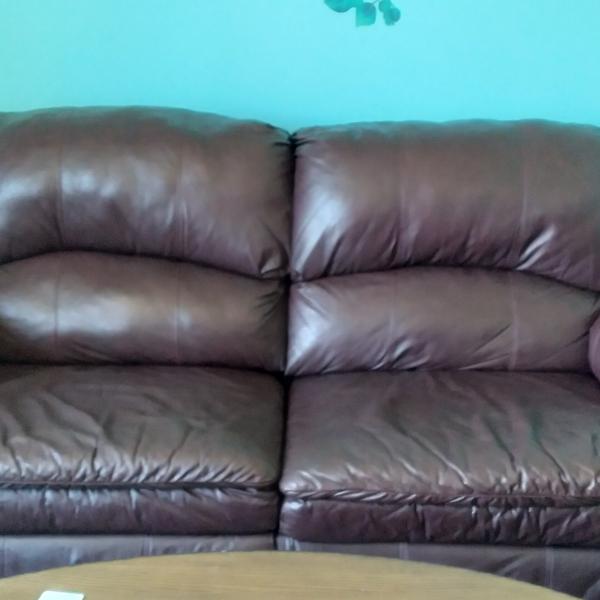 Photo of Leather sofa and big chair