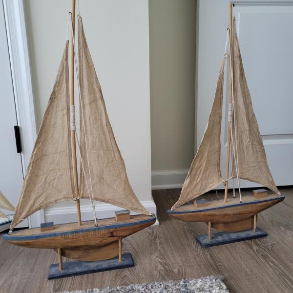 Photo of Handcrafted wooden sailboats