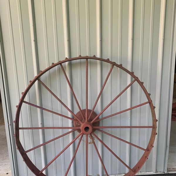 Photo of Antique  39"steel wagon wheel! Or 2 for $250 ! 