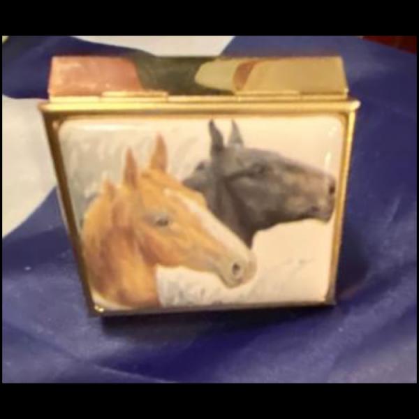 Photo of Horses - Brass plated token box