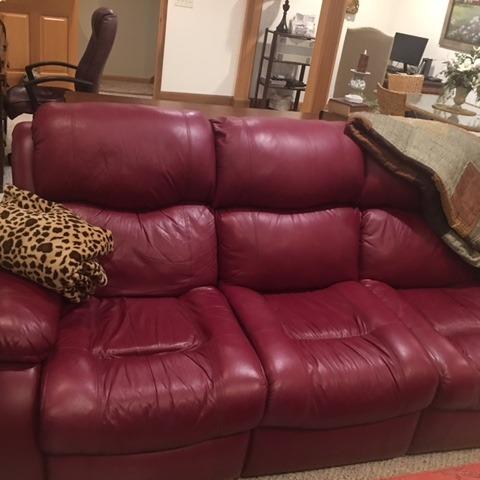 Photo of Leather Entertainment Couch