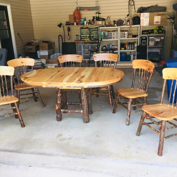 Photo of Amish made natural birch dining room set