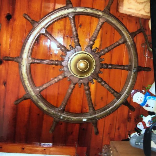 Photo of Antique Ships Wheel Early 1800s Authentic Nautical