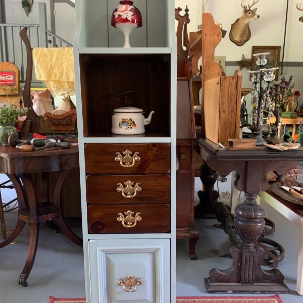 Photo of Vintage tall wooden cabinet! 