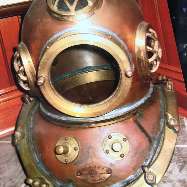 Photo of Authentic Dive Helmet Antique Nautical Maritime Artifact