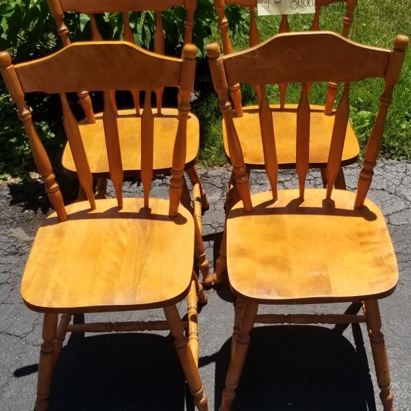 Photo of Wood dining chairs
