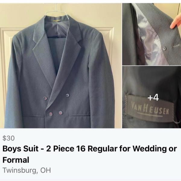 Photo of Boys Formal Suit 16 Regular 