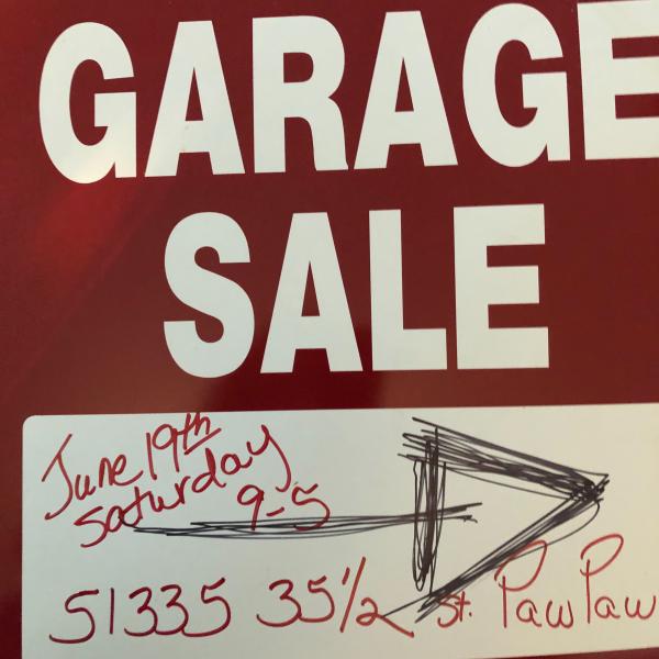 Photo of Garage sale June 19 only