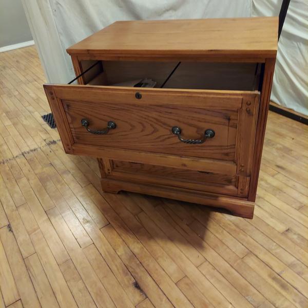Photo of Oak lateral file cabinet