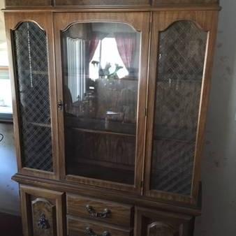Photo of 2 pc china cabinet with light