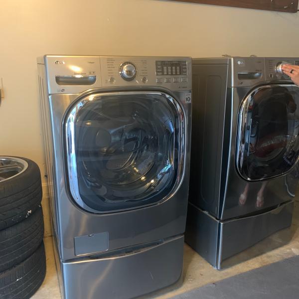 Photo of LG Front loader washer/ dryer with sidekick and pedestal