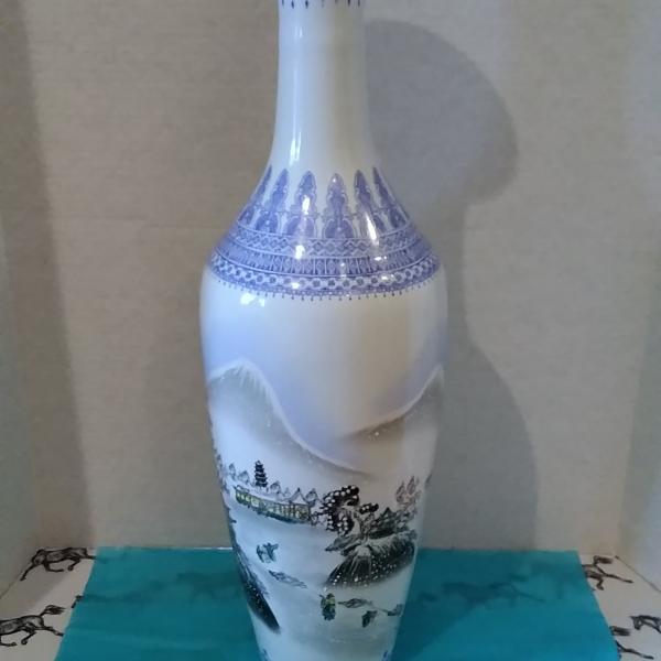 Photo of Vintage Eggshell Porcelain Large Asian Vase